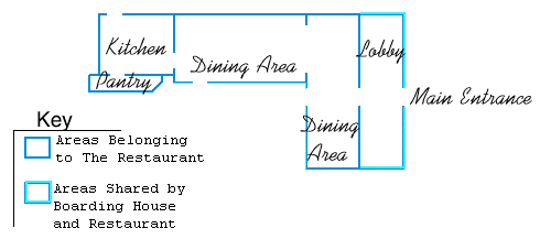 Map of the Gables Restaurant